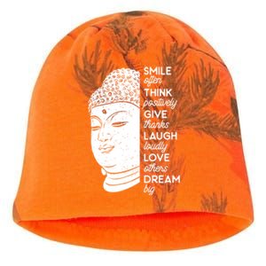 Buddha Quote Head Smile Often Yoga Cool Gift Kati - Camo Knit Beanie