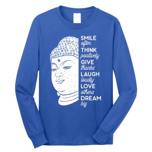 Buddha Quote Head Smile Often Yoga Cool Gift Long Sleeve Shirt