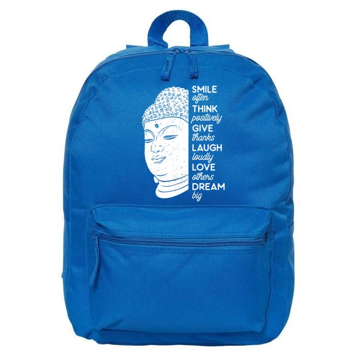 Buddha Quote Head Smile Often Yoga Cool Gift 16 in Basic Backpack