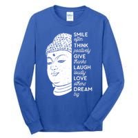 Buddha Quote Head Smile Often Yoga Cool Gift Tall Long Sleeve T-Shirt