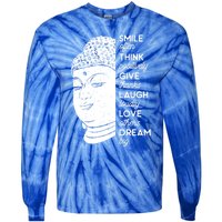 Buddha Quote Head Smile Often Yoga Cool Gift Tie-Dye Long Sleeve Shirt