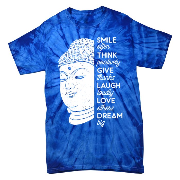 Buddha Quote Head Smile Often Yoga Cool Gift Tie-Dye T-Shirt