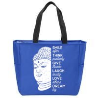 Buddha Quote Head Smile Often Yoga Cool Gift Zip Tote Bag