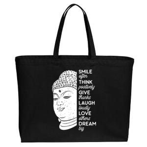 Buddha Quote Head Smile Often Yoga Cool Gift Cotton Canvas Jumbo Tote