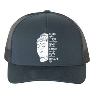 Buddha Quote Head Smile Often Yoga Cool Gift Yupoong Adult 5-Panel Trucker Hat