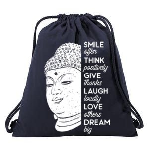 Buddha Quote Head Smile Often Yoga Cool Gift Drawstring Bag