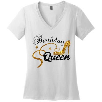 Birthday Queen Happy Birthday Party Funny Gifts Women's V-Neck T-Shirt