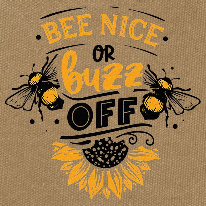 Beekeeper Quote Honey Bee Quote Bee Nice Or Buzz Off Cotton Canvas Backpack