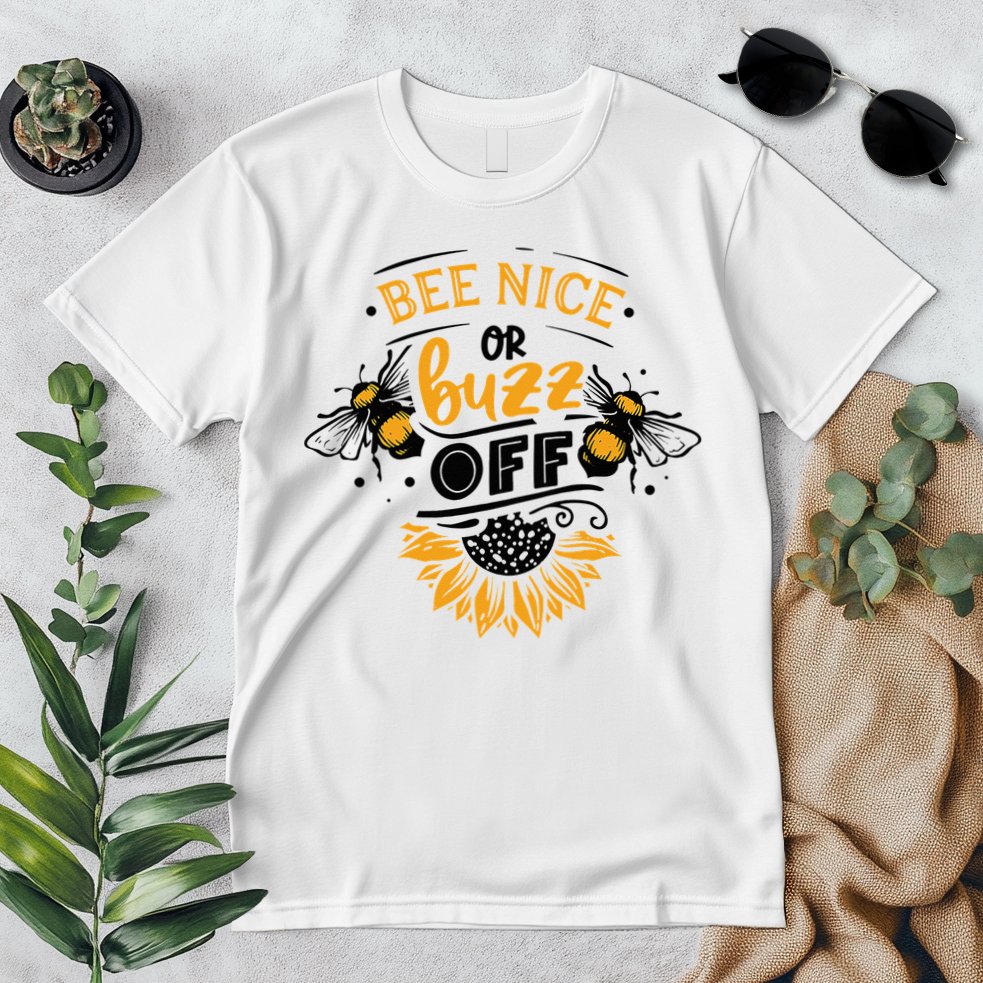Beekeeper Quote Honey Bee Quote Bee Nice Or Buzz Off Premium T-Shirt