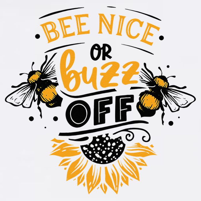 Beekeeper Quote Honey Bee Quote Bee Nice Or Buzz Off Womens T-Shirt