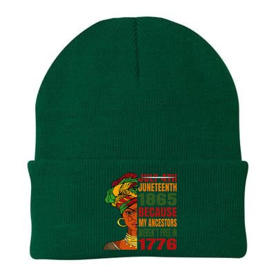 Black Queen Juneteenth 1865 Freedom African American Knit Cap Winter Beanie