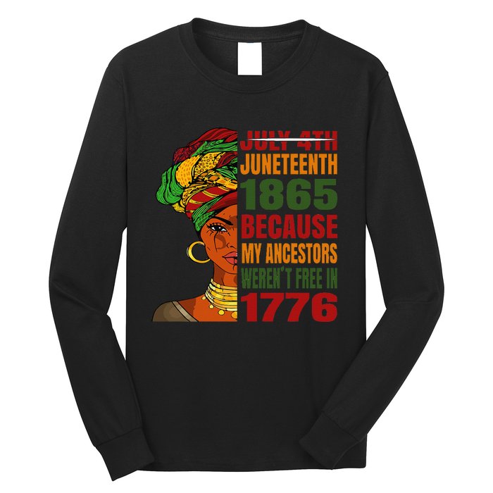 Black Queen Juneteenth 1865 Freedom African American Long Sleeve Shirt