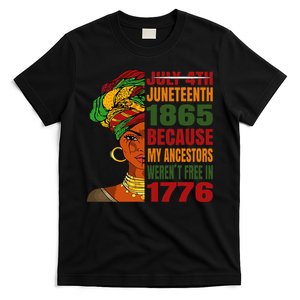 Black Queen Juneteenth 1865 Freedom African American T-Shirt