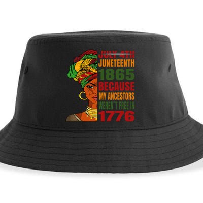 Black Queen Juneteenth 1865 Freedom African American Sustainable Bucket Hat