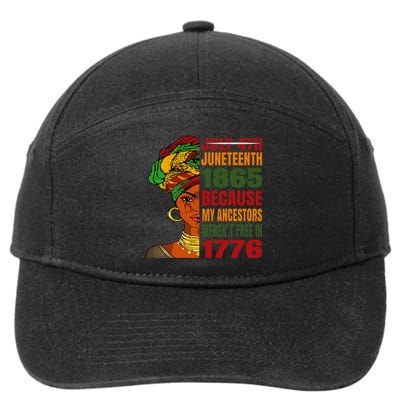 Black Queen Juneteenth 1865 Freedom African American 7-Panel Snapback Hat