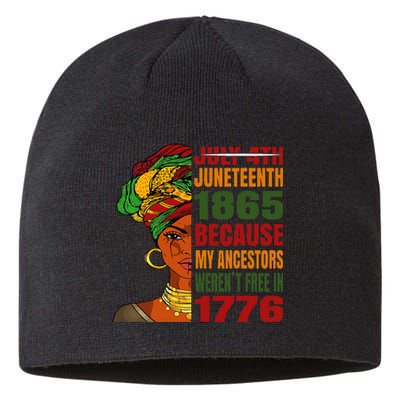 Black Queen Juneteenth 1865 Freedom African American Sustainable Beanie