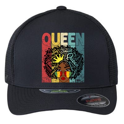 Black Queen Juneteenth Blm Black History Month Melanin Gift Flexfit Unipanel Trucker Cap