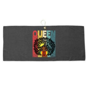 Black Queen Juneteenth Blm Black History Month Melanin Gift Large Microfiber Waffle Golf Towel