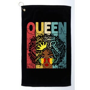 Black Queen Juneteenth Blm Black History Month Melanin Gift Platinum Collection Golf Towel