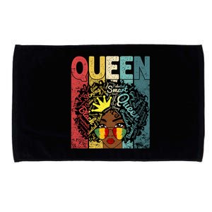 Black Queen Juneteenth Blm Black History Month Melanin Gift Microfiber Hand Towel