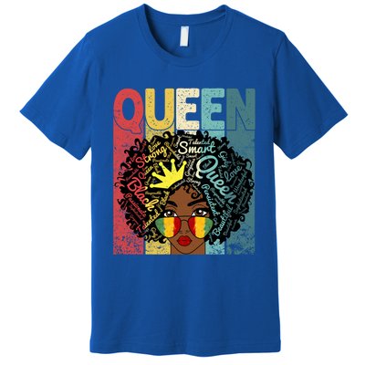 Black Queen Juneteenth Blm Black History Month Melanin Gift Premium T-Shirt