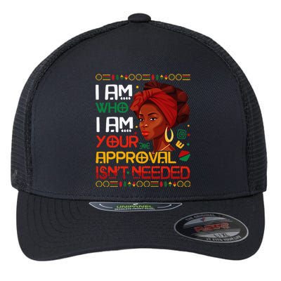 Black Queen Juneteenth Black History Month African Wo Flexfit Unipanel Trucker Cap