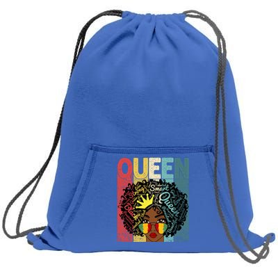 Black Queen Juneteenth Blm Black History Month Melanin Gift Sweatshirt Cinch Pack Bag