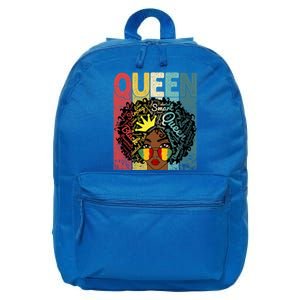 Black Queen Juneteenth Blm Black History Month Melanin Gift 16 in Basic Backpack