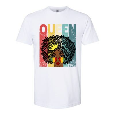 Black Queen Juneteenth Blm Black History Month Melanin Gift Softstyle® CVC T-Shirt