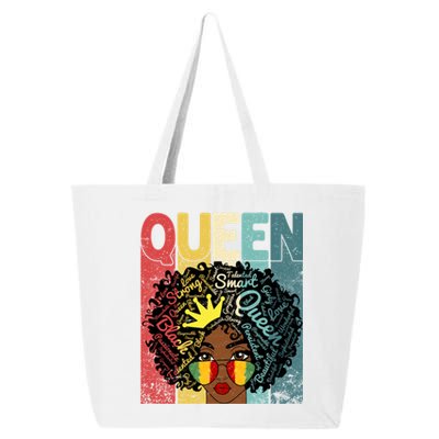 Black Queen Juneteenth Blm Black History Month Melanin Gift 25L Jumbo Tote