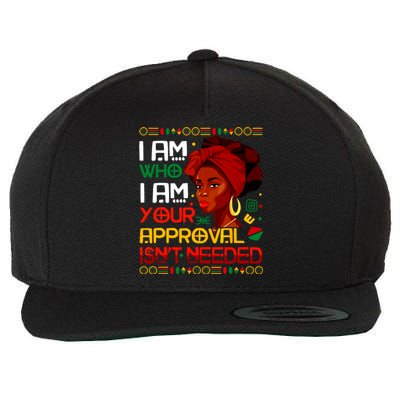 Black Queen Juneteenth Black History Month African Women Wool Snapback Cap