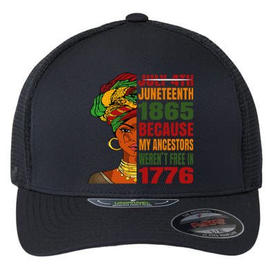 Black Queen Juneteenth 1865 Freedom African American Flexfit Unipanel Trucker Cap