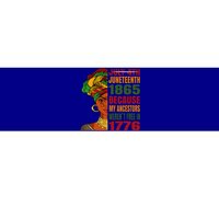 Black Queen Juneteenth 1865 Freedom African American Bumper Sticker