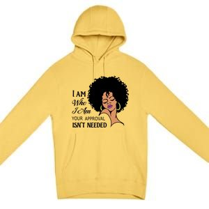 Black Queen Lady Curly Natural Afro African American Ladies Gift Premium Pullover Hoodie