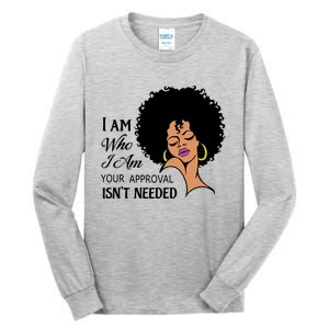 Black Queen Lady Curly Natural Afro African American Ladies Gift Tall Long Sleeve T-Shirt