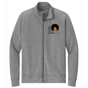 Black Queen Lady Curly Natural Afro African American Ladies Gift Stretch Full-Zip Cadet Jacket