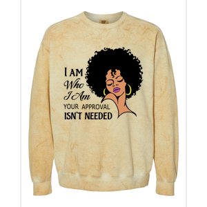 Black Queen Lady Curly Natural Afro African American Ladies Gift Colorblast Crewneck Sweatshirt