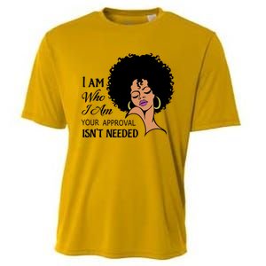 Black Queen Lady Curly Natural Afro African American Ladies Gift Cooling Performance Crew T-Shirt