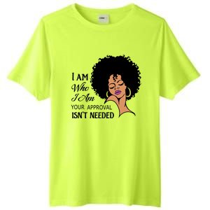 Black Queen Lady Curly Natural Afro African American Ladies Gift Tall Fusion ChromaSoft Performance T-Shirt