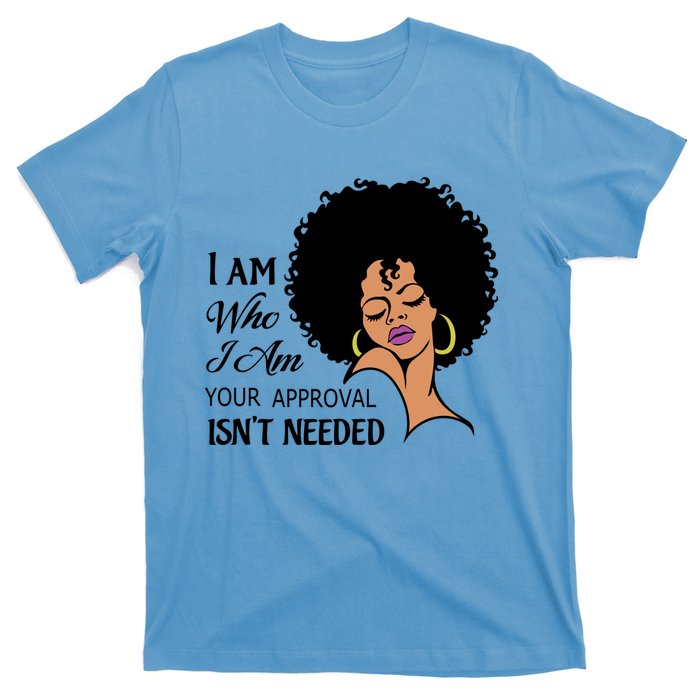 Black Queen Lady Curly Natural Afro African American Ladies Gift T-Shirt