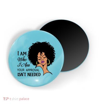 Black Queen Lady Curly Natural Afro African American Ladies Gift Magnet