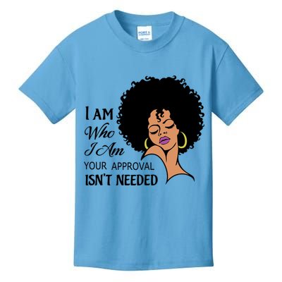 Black Queen Lady Curly Natural Afro African American Ladies Gift Kids T-Shirt