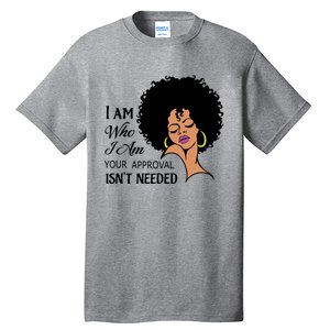 Black Queen Lady Curly Natural Afro African American Ladies Gift Tall T-Shirt