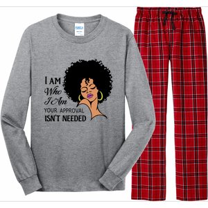 Black Queen Lady Curly Natural Afro African American Ladies Gift Long Sleeve Pajama Set