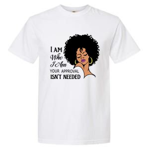 Black Queen Lady Curly Natural Afro African American Ladies Gift Garment-Dyed Heavyweight T-Shirt