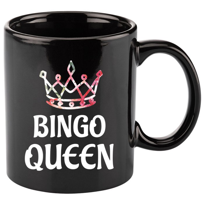 BINGO Queen Long Sleeved 11oz C Handle Ceramic Mug