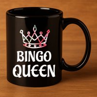 BINGO Queen Long Sleeved 11oz C Handle Ceramic Mug