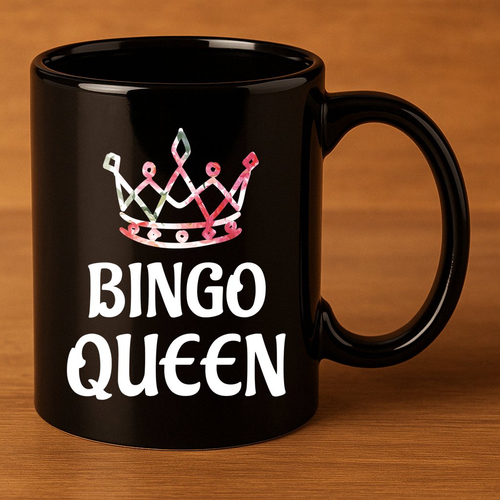 BINGO Queen Long Sleeved 11oz C Handle Ceramic Mug