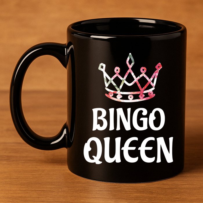 BINGO Queen Long Sleeved 11oz C Handle Ceramic Mug