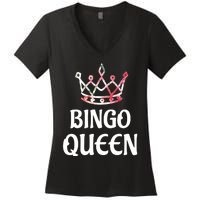 BINGO Queen Long Sleeved Women's V-Neck T-Shirt